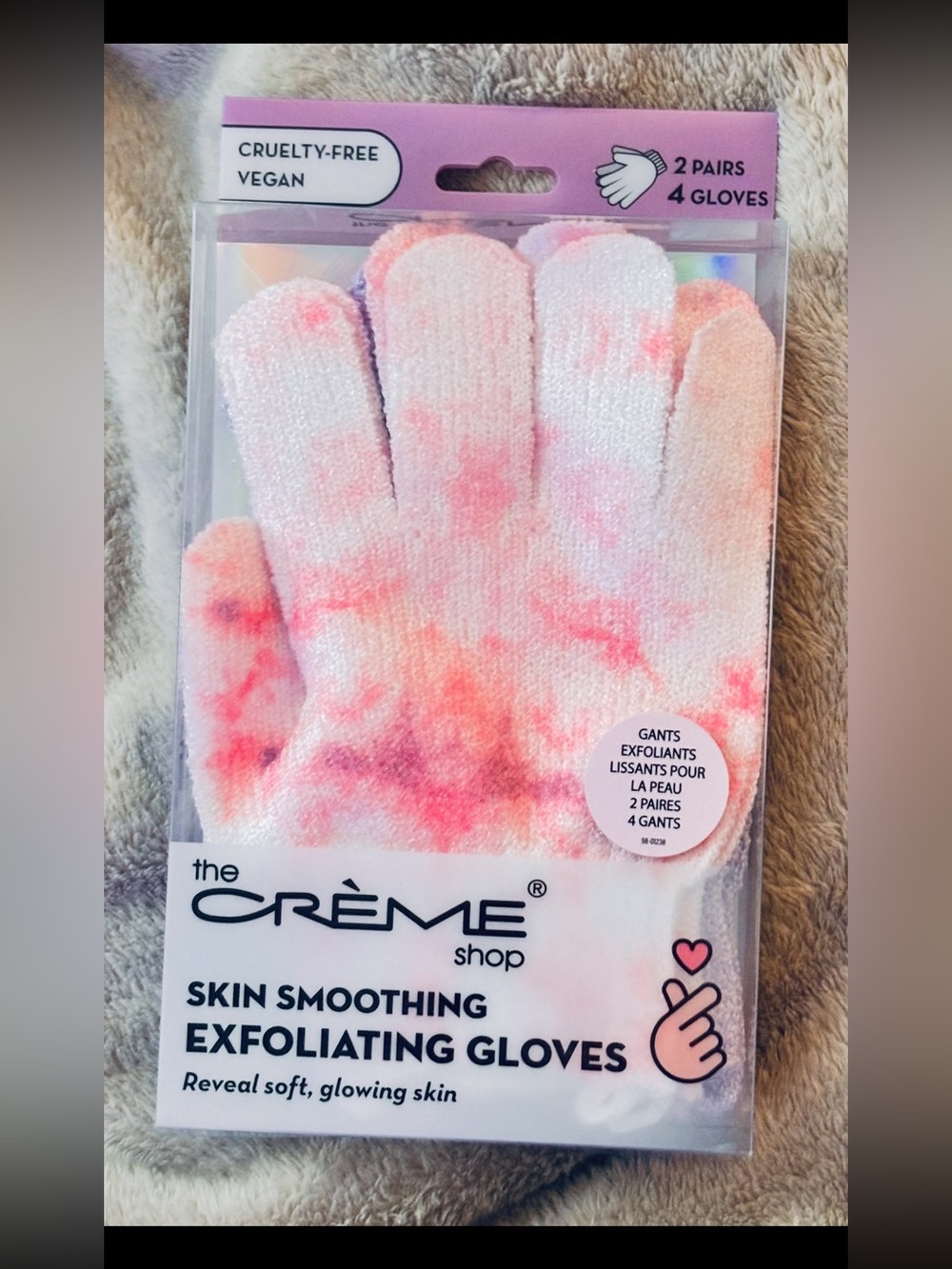 The Creme Shop Pack of 4 Skin Smoothing Exfoliating Shower Gloves